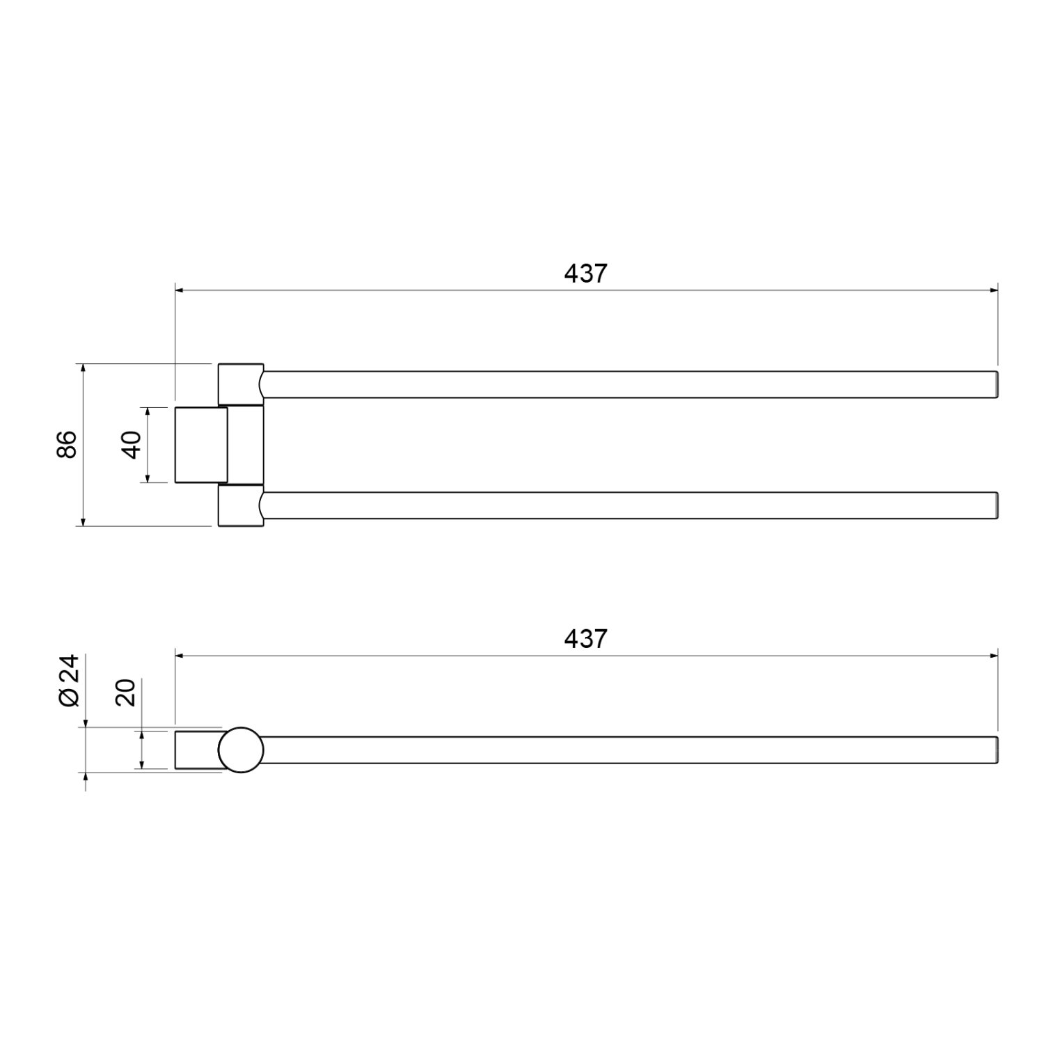 Полотенцедержатель Timo Luiro золото матовое (18559/17) - фото 2