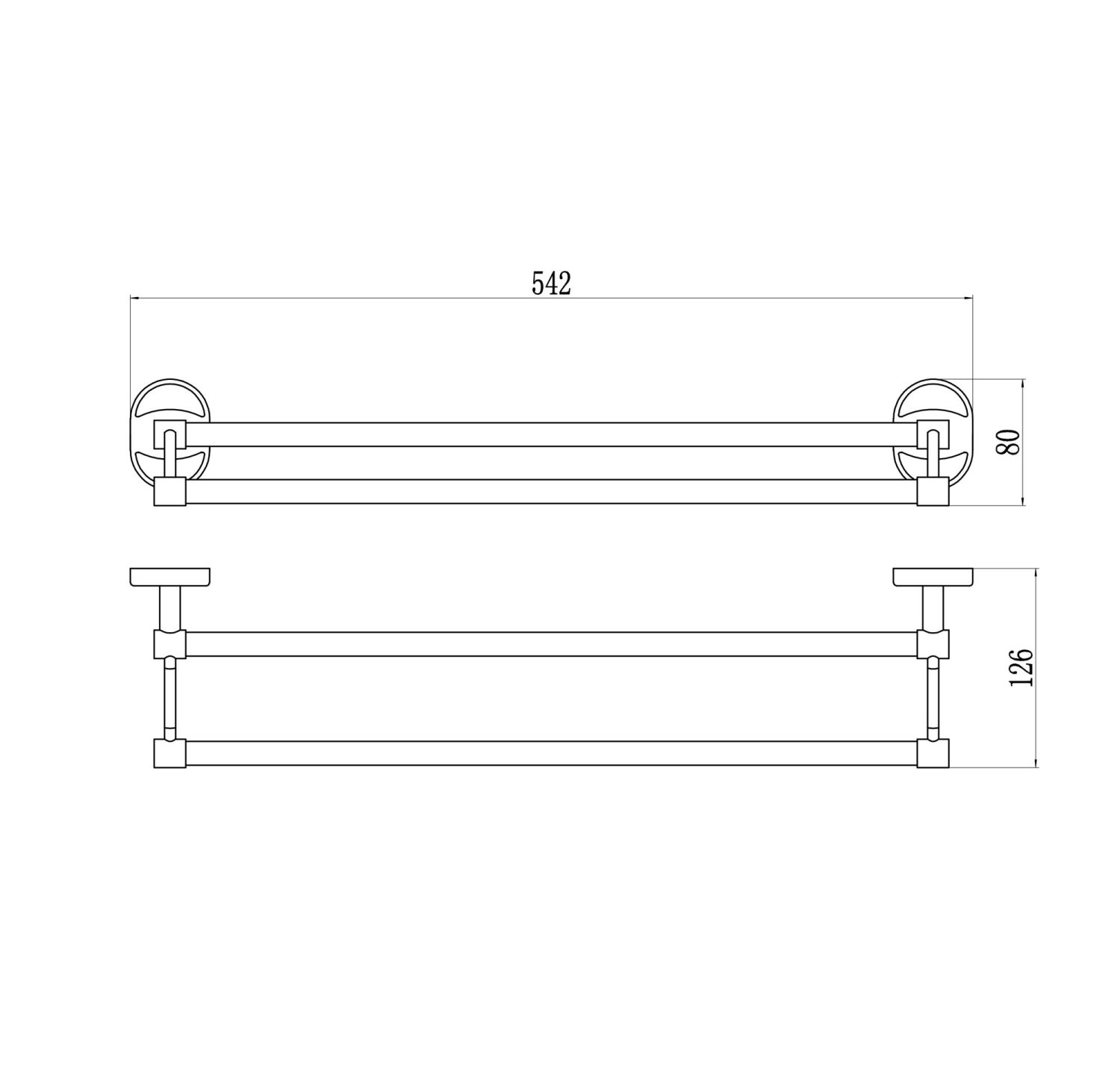 Полотенцедержатель 2-й. 50см Savol S-007048 - фото 2
