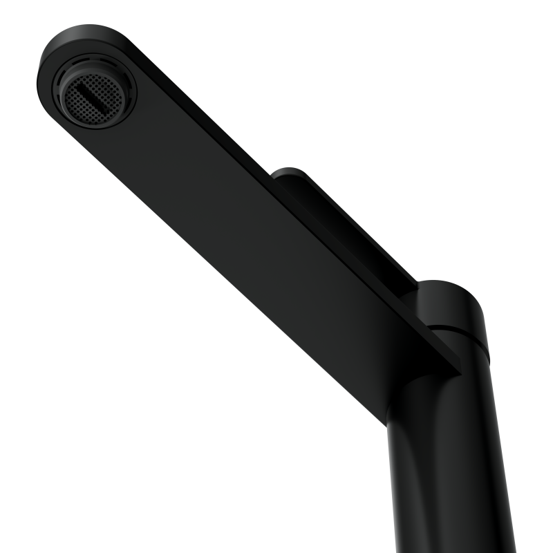 Смеситель для раковины CERSANIT OLIVA высокий однорычажный черный (68966) - фото 5