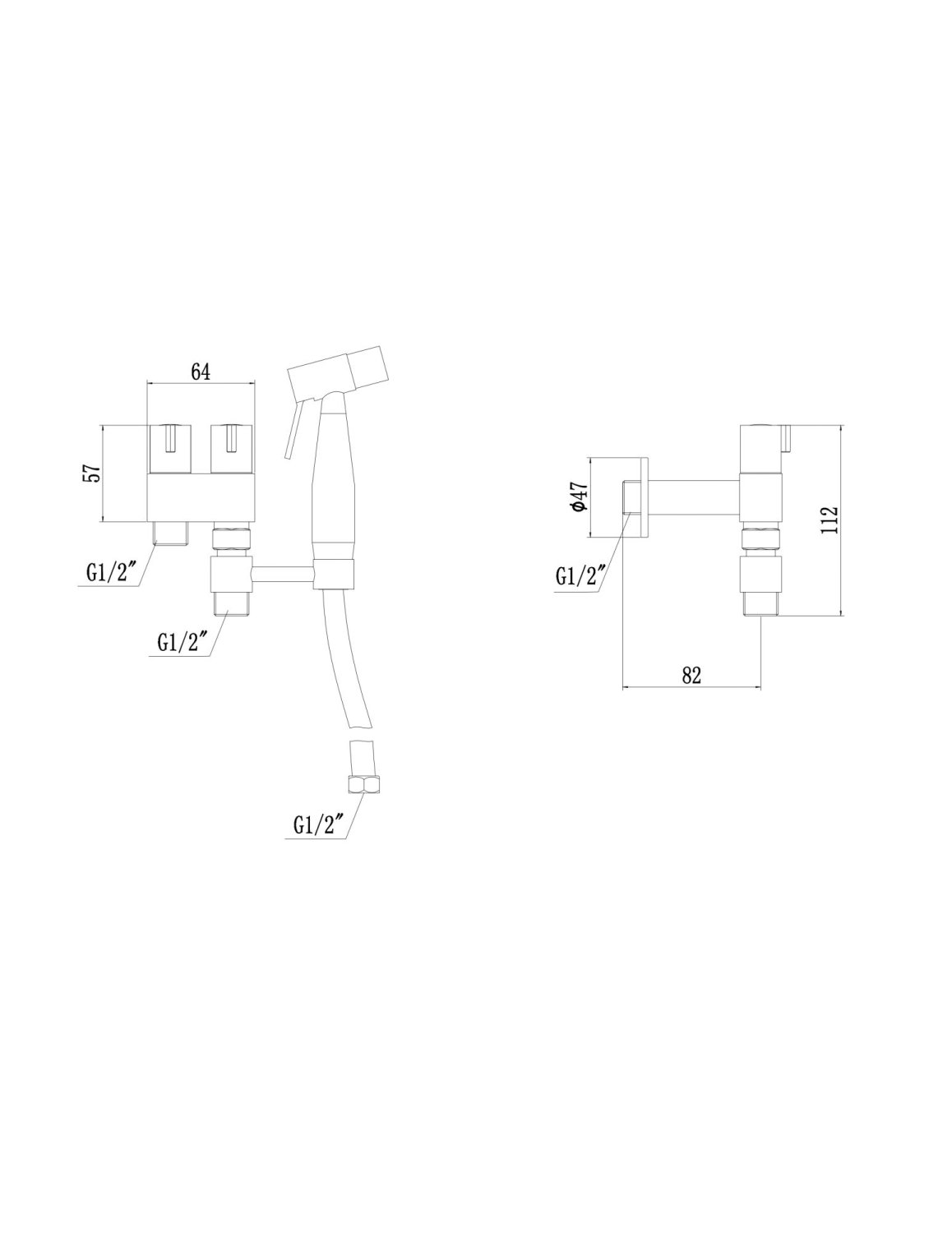 Смеситель для гигиенического душа Fmark (FS-FXQ02B) - фото 2