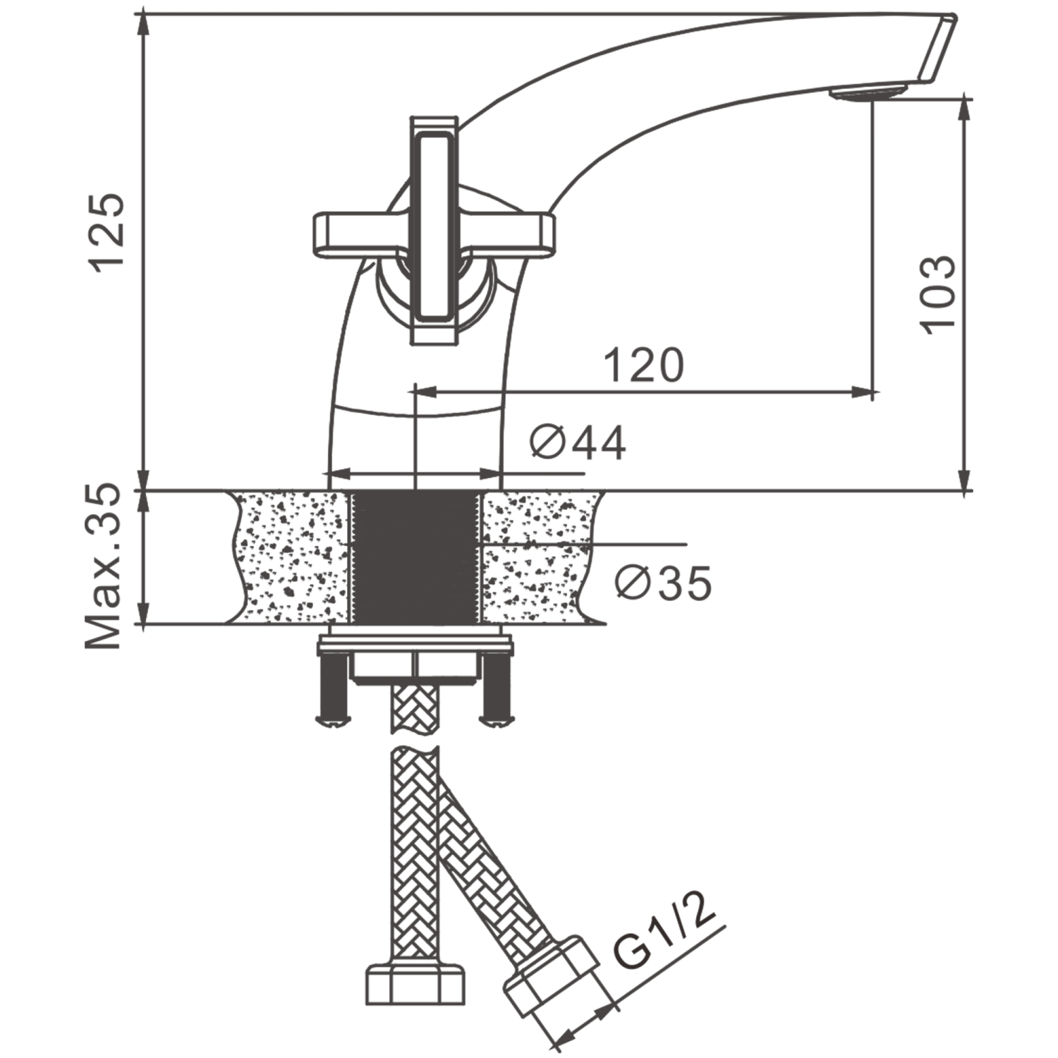 Смеситель для раковины BELZ B832 (B10832) - фото 2
