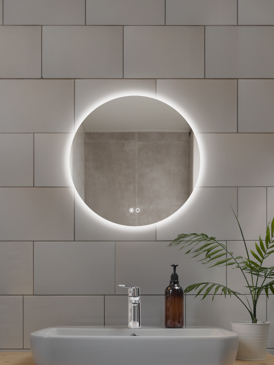 Зеркало DQ Дортмунд (Dortmund) Лайт 50 см с подсветкой/антизапотеванием (DQMDOR50LTA)