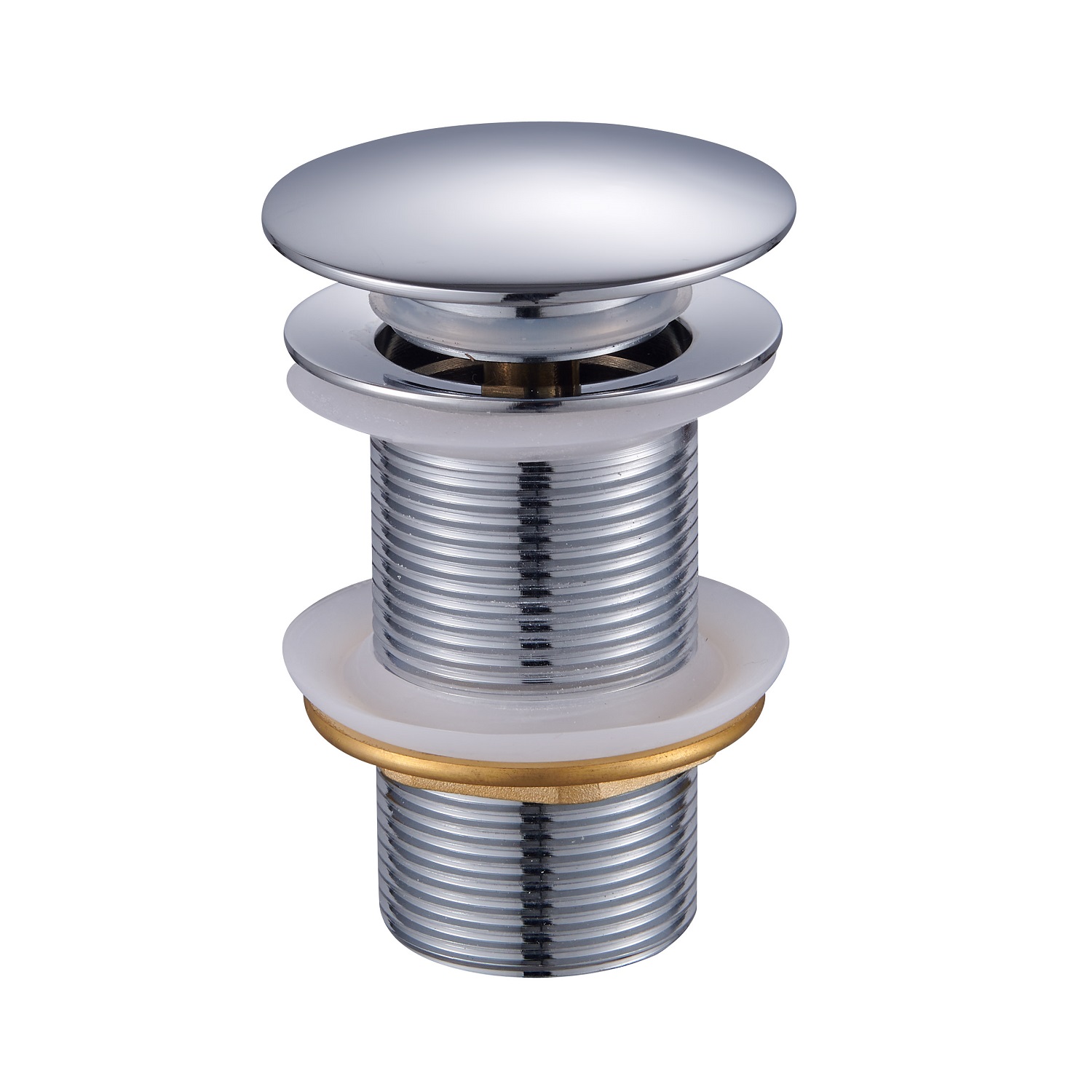 Донный клапан для раковины Raglo без перелива (клик-клак), латунь, хром (R600.02)