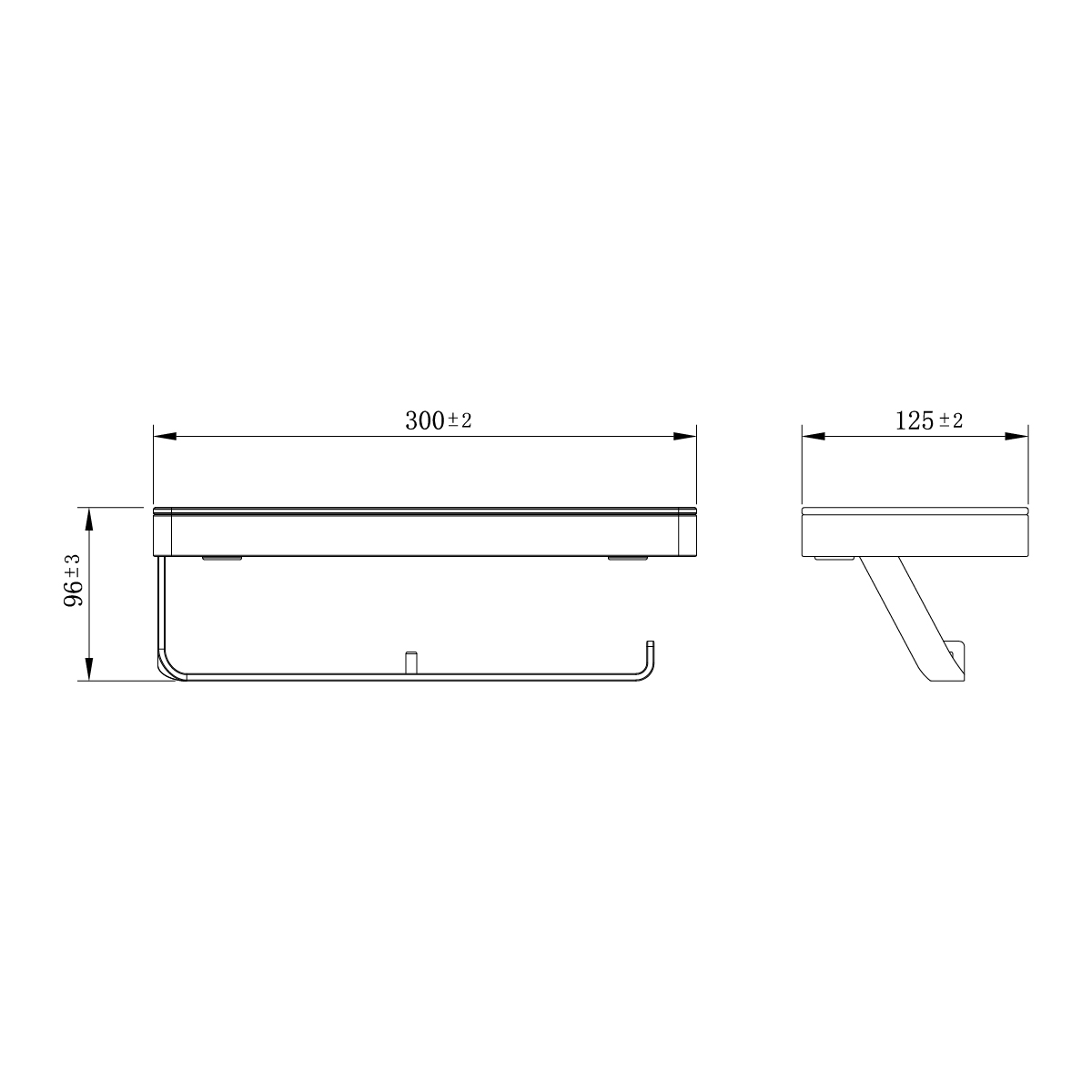 Двойной держатель для туалетной бумаги Lemark GLASS LINE с полкой, хром/белое стекло (9721040) - фото 2