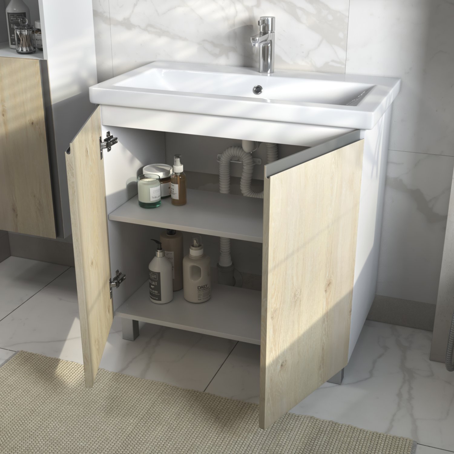 Тумба VIGO Yuma 800-2-0 под раковину Ц0000005955 (Como), поставляется в разобранном виде (347) - фото 2