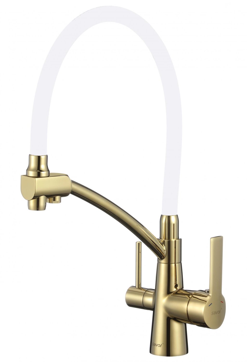 Смеситель для кухни золотой под фильтр Savol (S-L1805B-02) - фото 1