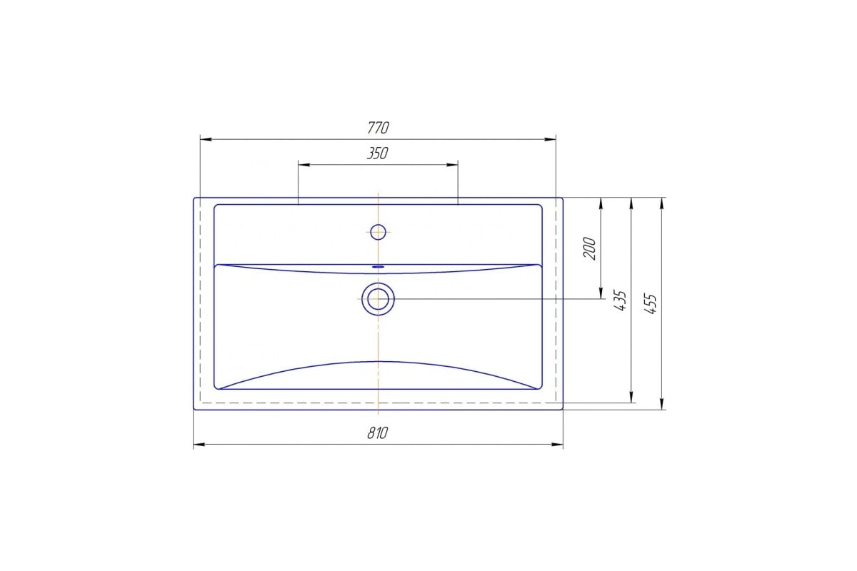РАКОВИНА мебельная VIANT KIROVIT Фостер - 800 (KIRFOST80) - фото 2
