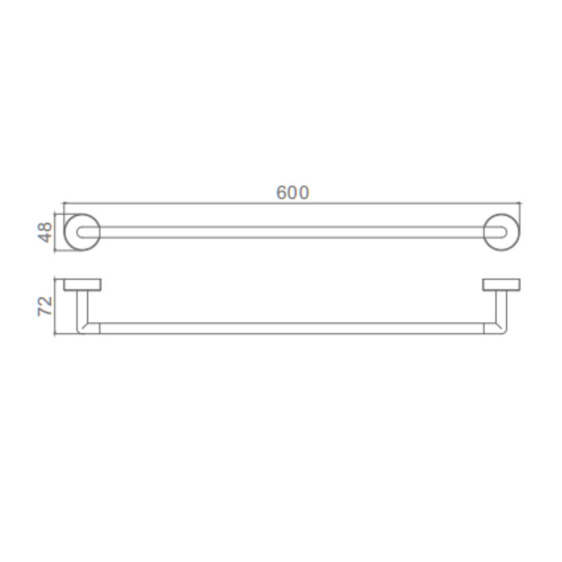 Полотенцедержатель Raglo одинарный 60 см, хром (R320.01) - фото 2