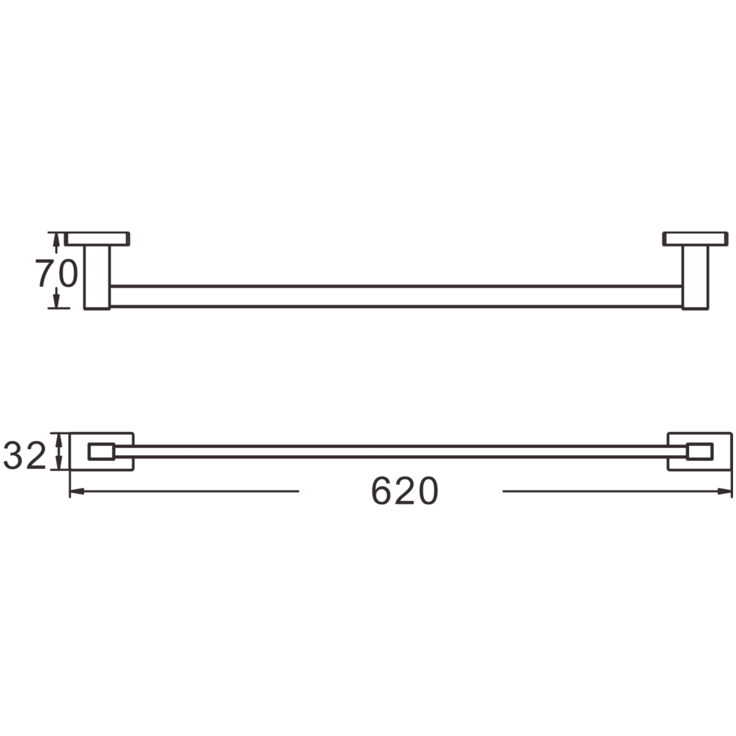 Держатель для полотенец одинарный BELZ (B90201) - фото 2