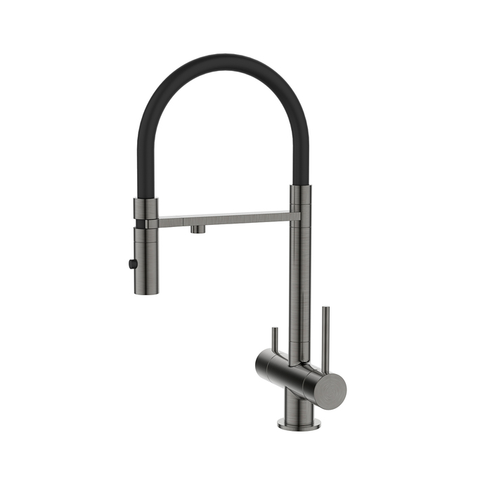 Смеситель для кухни IDDIS с фильтром и гибким изливом, графит, Ace (ACEGMFFi05) - фото 1