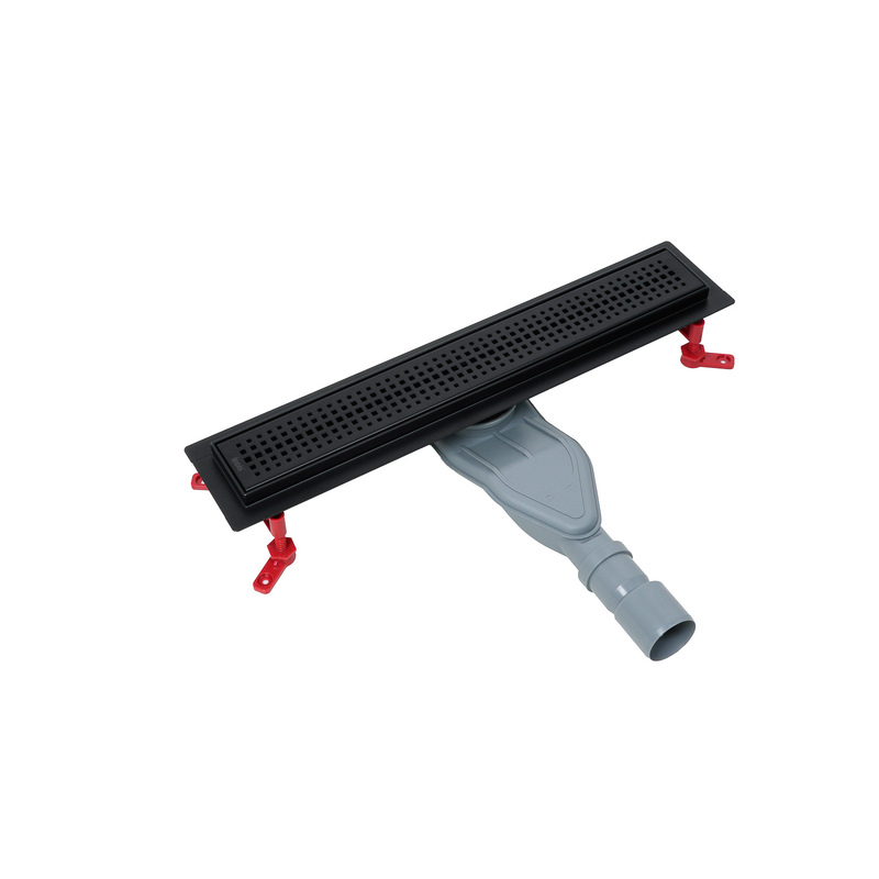 Лоток душевой, сифон 360, комбинированный затвор, перфорированная решетка, 500мм, черный, IDDIS, 975B5BL20DZ - фото 1