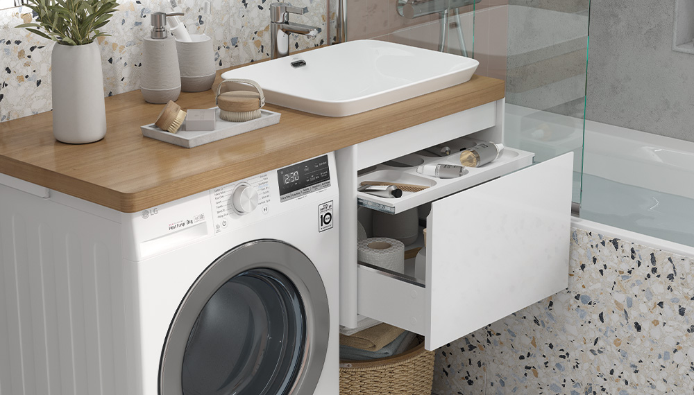Тумба подвесная Velvex Klaufs 56*60.1Y (белый) под столешницу (tp.KLA.56.1Y) - фото 3