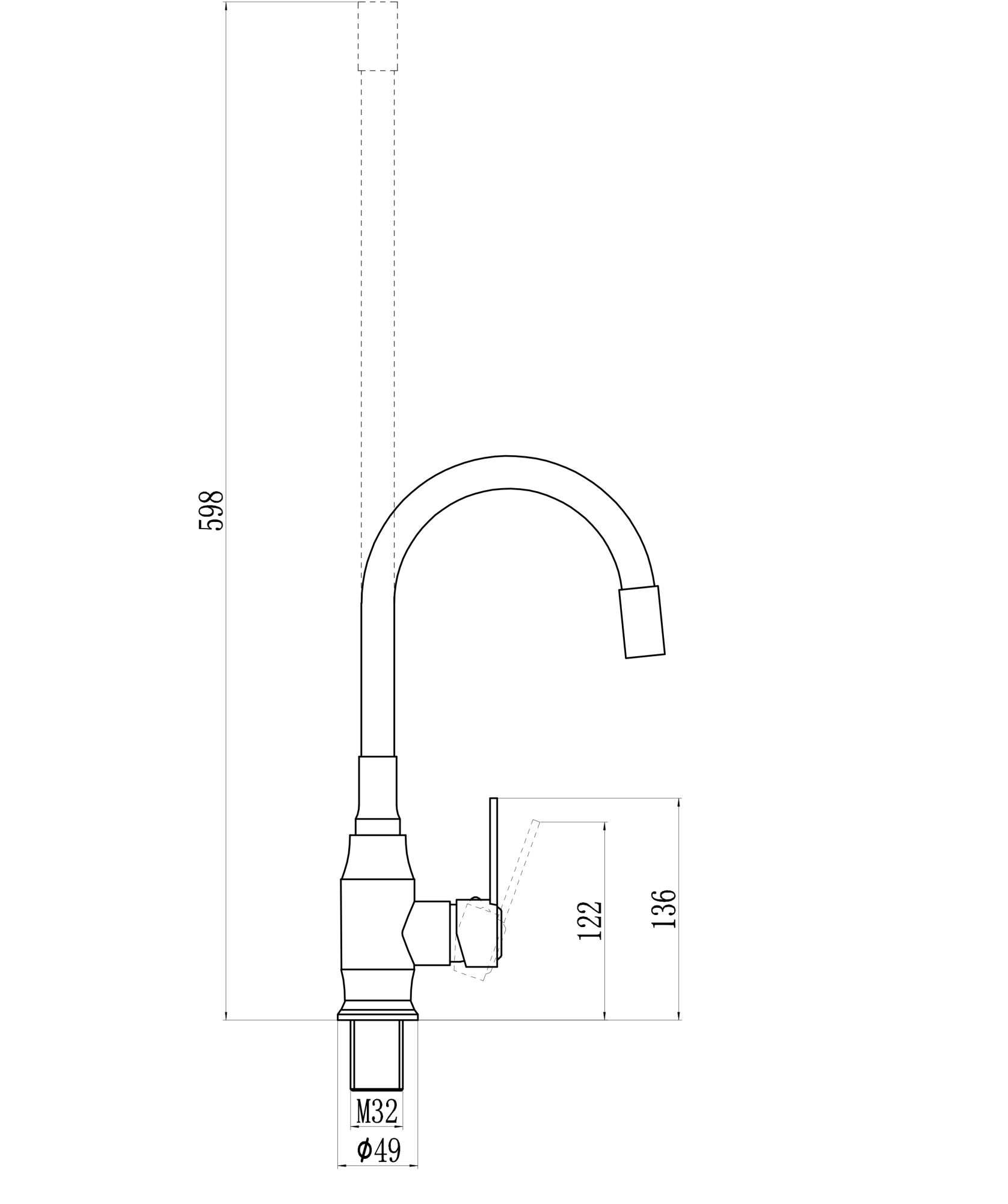 Смеситель для кухонной мойки Savol (S-2805A12) - фото 2