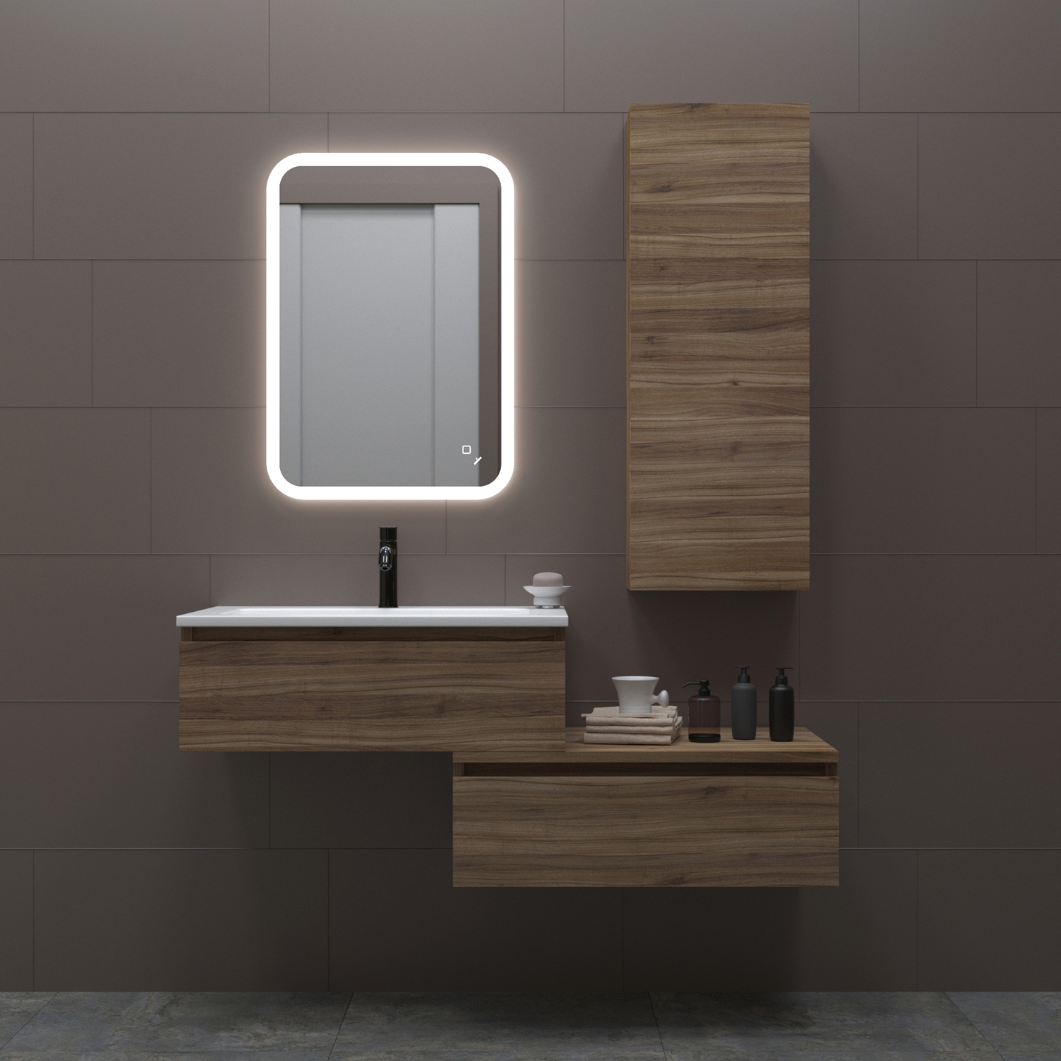 Зеркало MIXLINE "Колорит" ЭКОНОМ 500*600 (ШВ) сенсорный выкл,светодиодная подсветка,универс.крепеж (557937) - фото 3