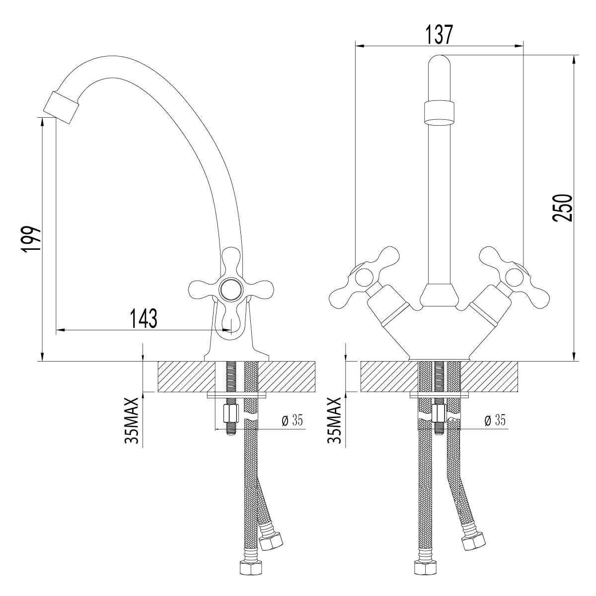 Смеситель для кухонной мойки Lemark Standard (LM2104C) - фото 3