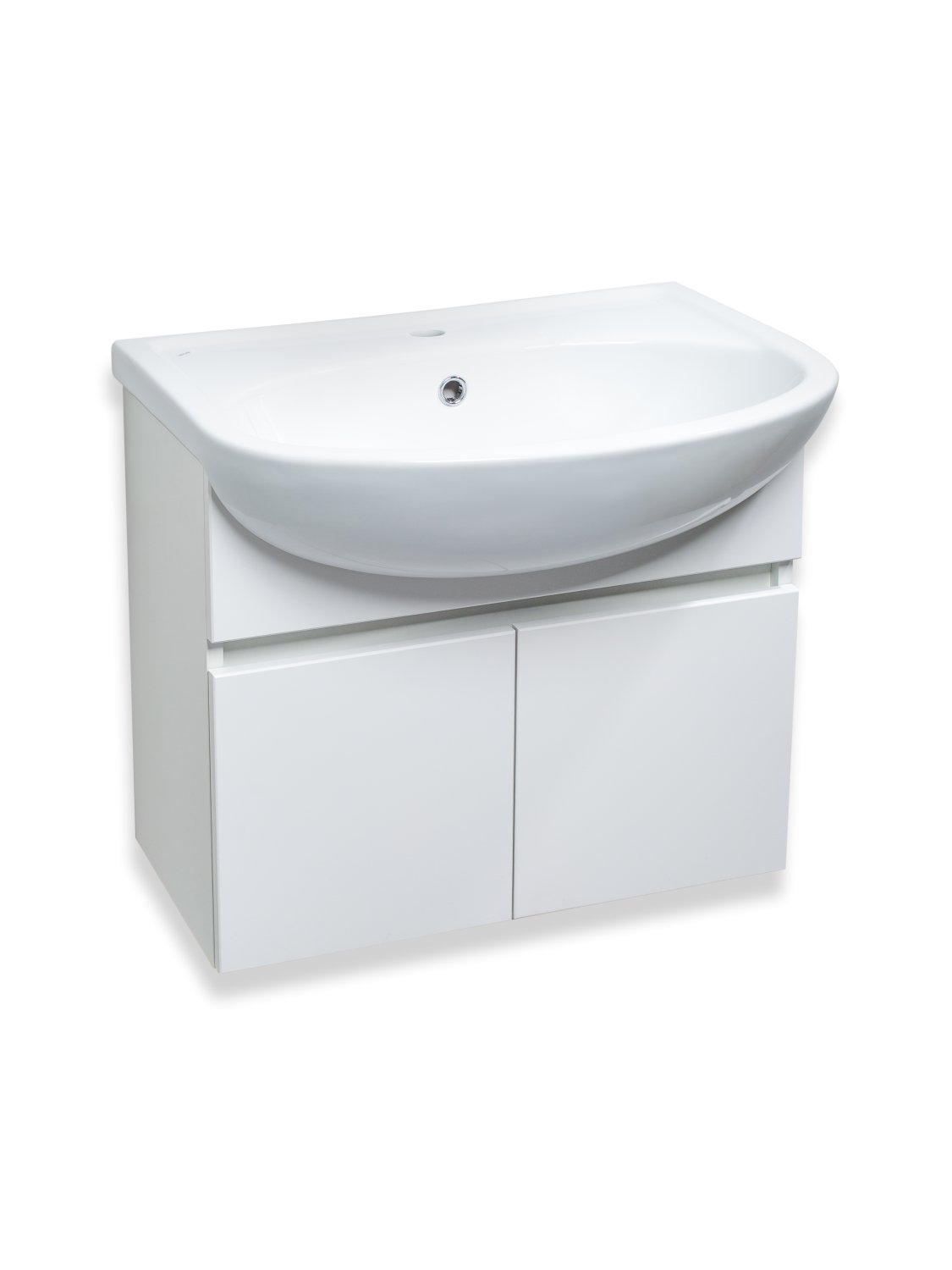 Тумба Runo Лада 50 подвесная белая под умывальник 00000000152 (Уют 50) (00-00001366) - фото 1