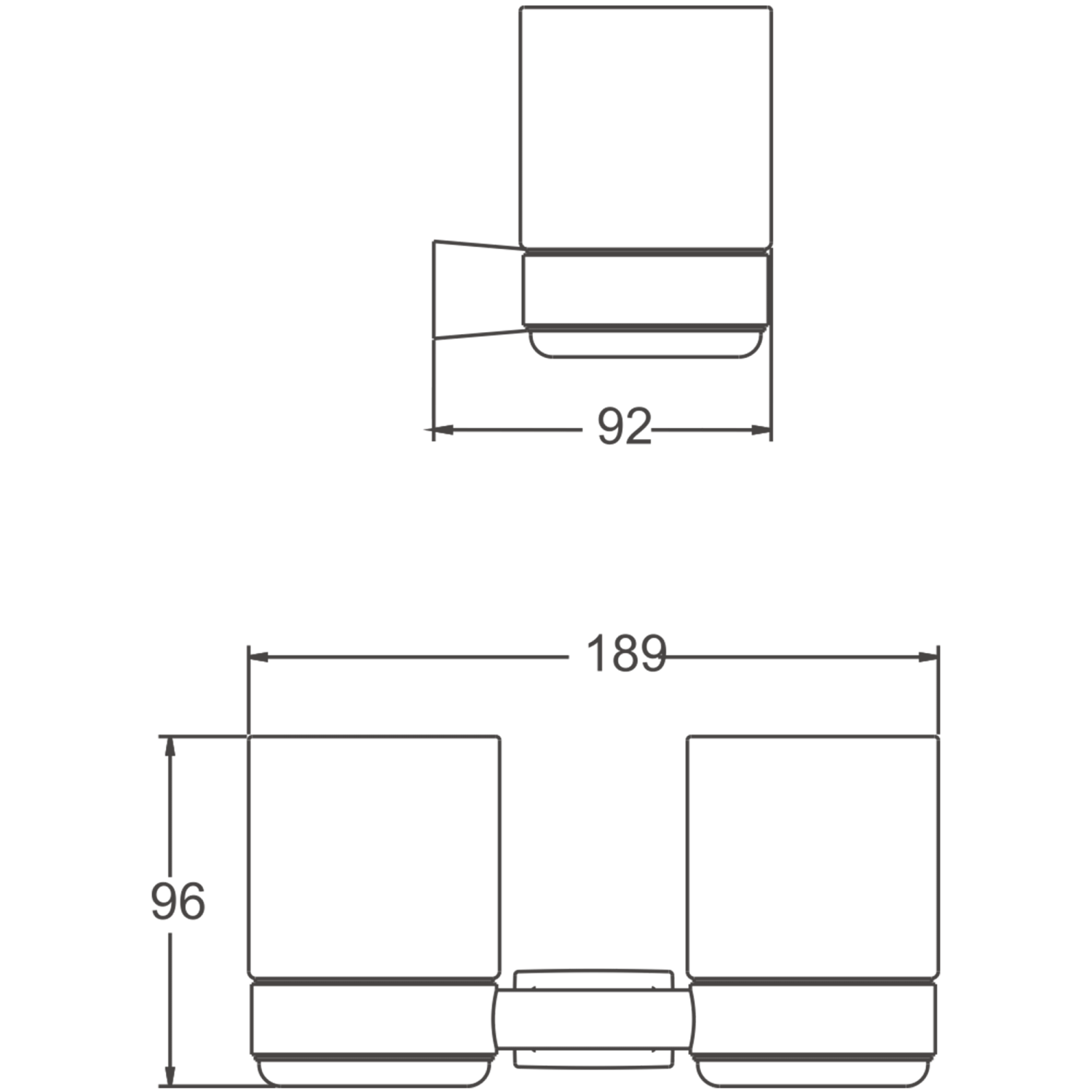 Стакан BELZ хром (B91108) - фото 2
