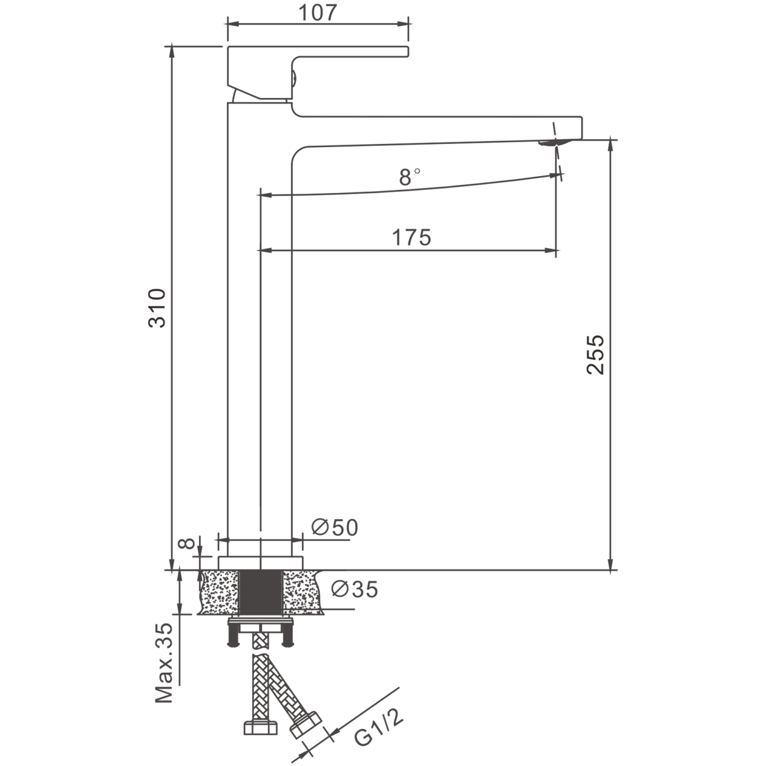 Смеситель для раковины BELZ золотой (B11658-5) - фото 2