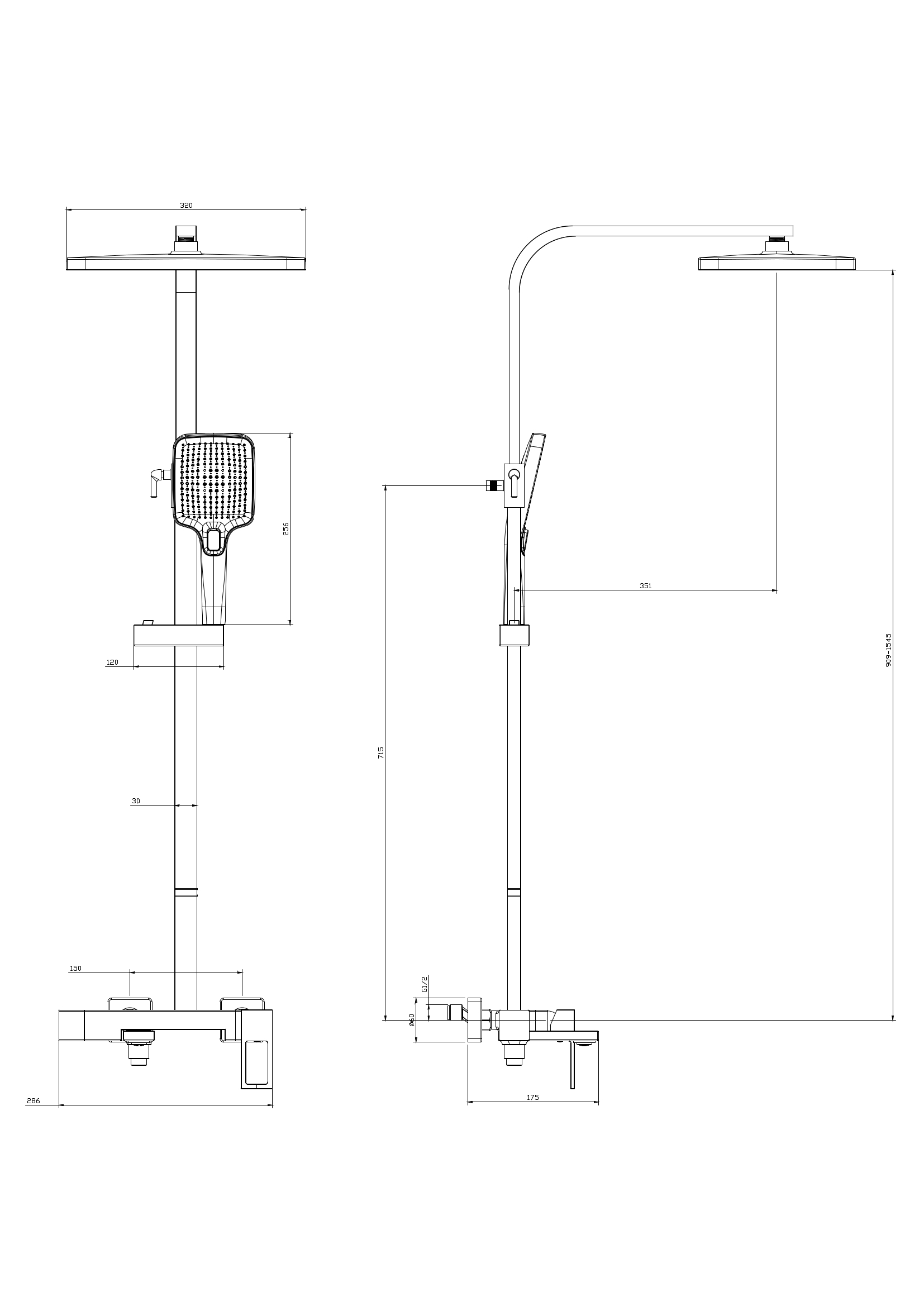 Душевая система со смесителем DQ Dortmund мат.золото (DA1713707) - фото 7