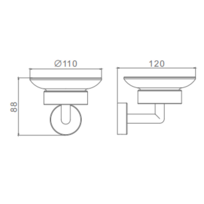 Мыльница Raglo с держателем, хром (R320.02) - фото 2