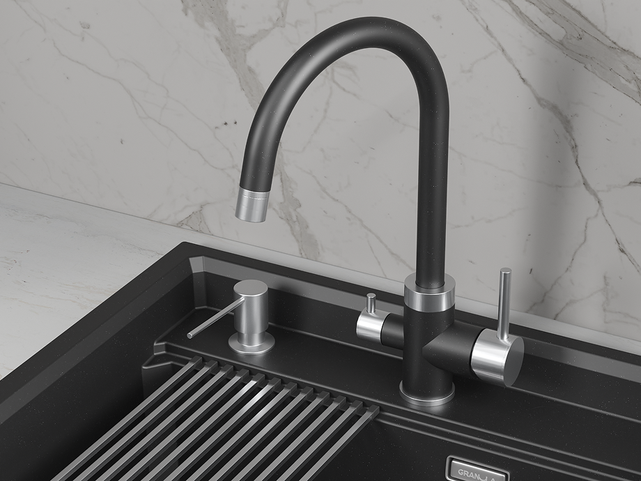 Смеситель для кухни GRANULA (5169, ШВАРЦ) - фото 2