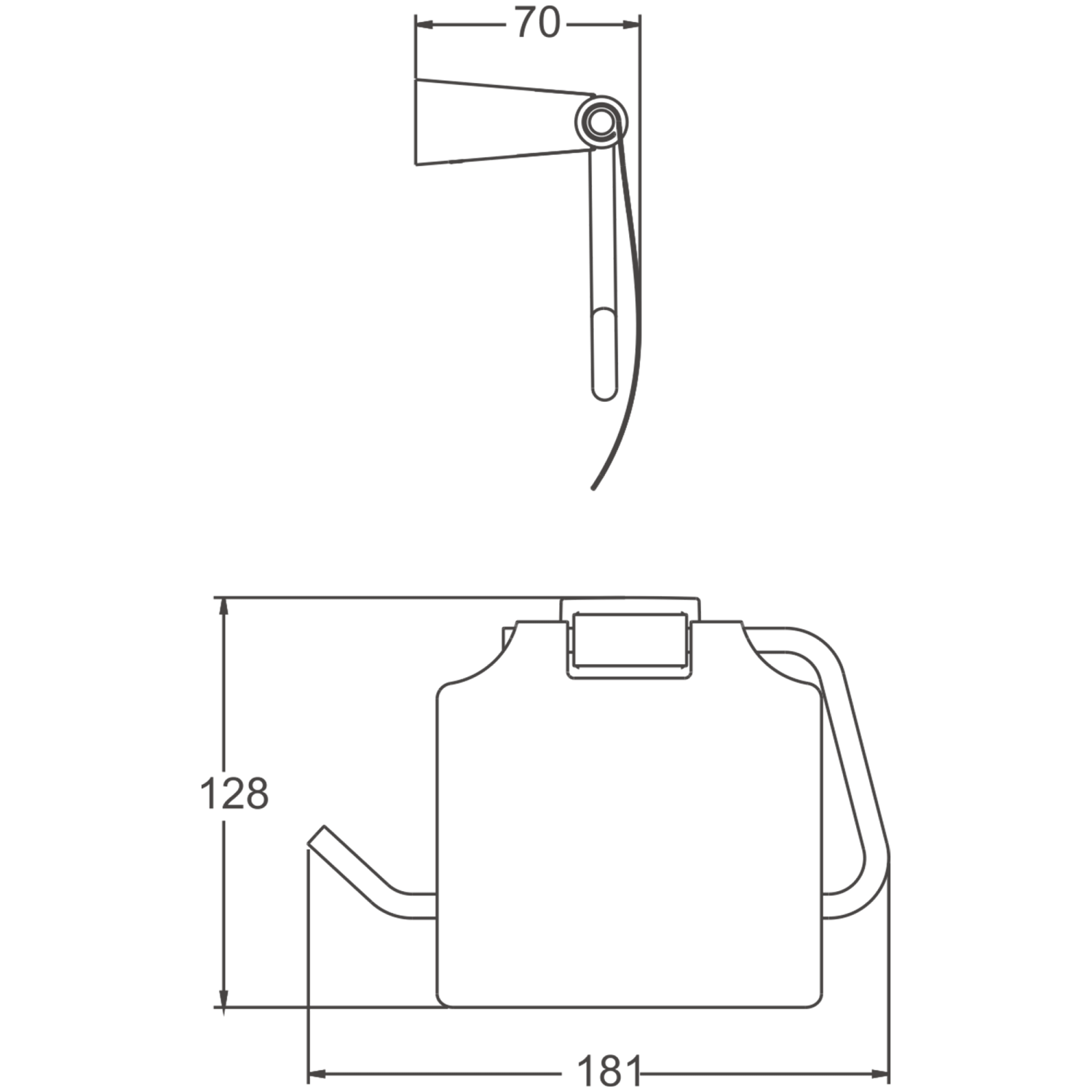 Держатель для туалетной бумаги BELZ оружейная сталь (B91203) - фото 2