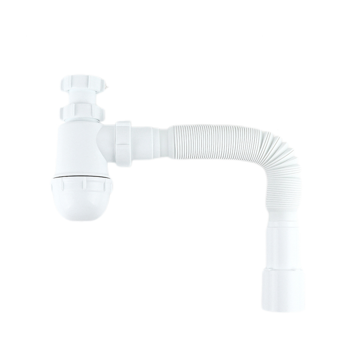 Сифон бутылочный IDDIS Optima Home 1.1/4x40мм, с гофротрубой 40/50мм (900B000010VD) - фото 1