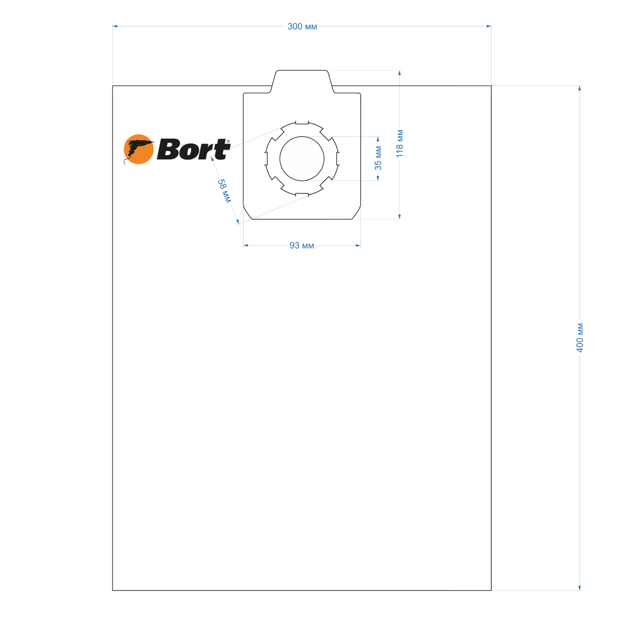 Комплект мешков пылесборных для пылесоса Bort BB-10U (91275844) - фото 3