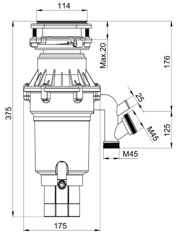 Измельчитель пищевых отходов Granula (R650) Измельчитель пищевых отходов Granula (R650) - фото 4
