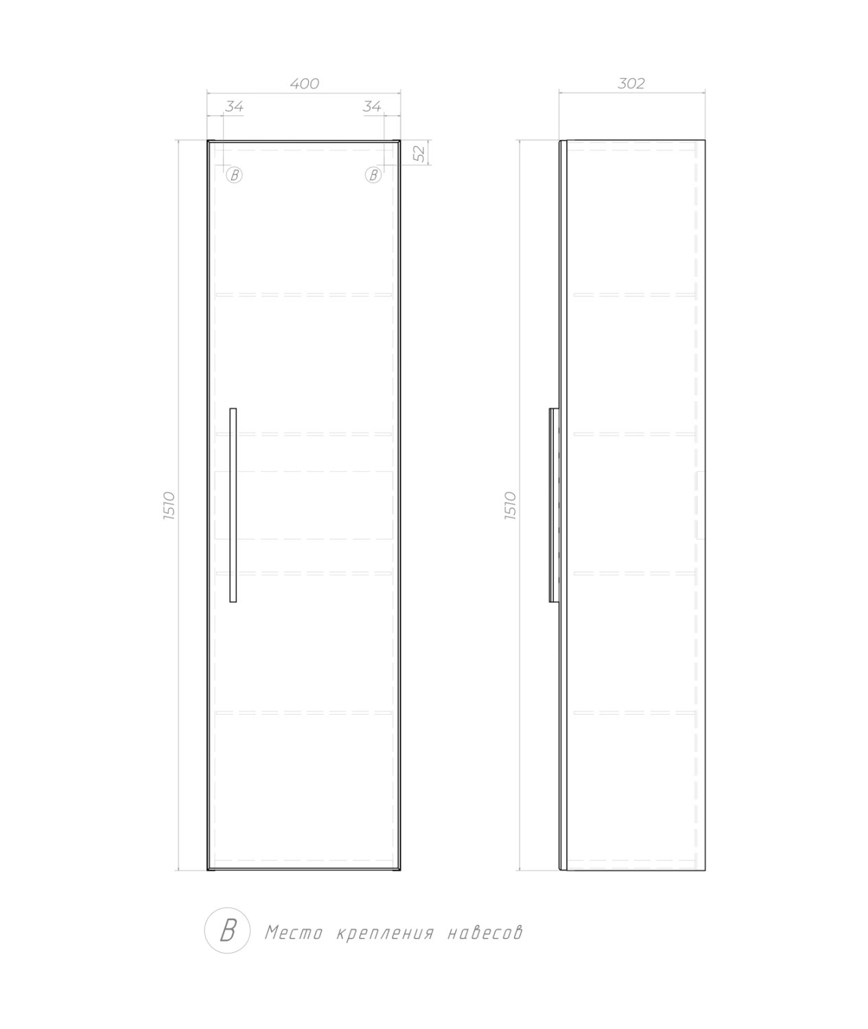 Шкаф VIGO навесной Land 400 (22) - фото 3