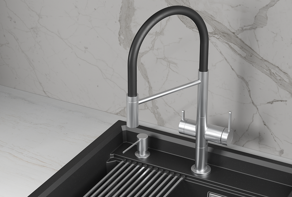 Смеситель для кухни GRANULA (8277, НЕРЖ) - фото 3