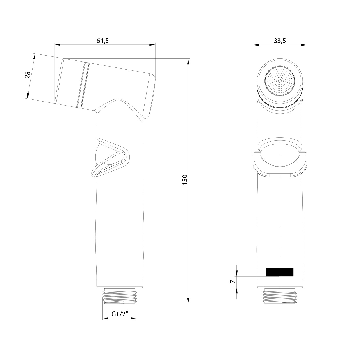 Лейка для гигиенического душа Lemark (LM8140BL) - фото 3