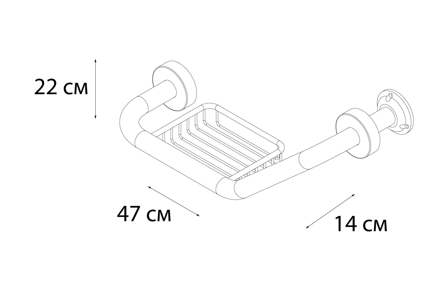 Поручень для ванны FIXSEN Hotel с мыльницей (FX-31018) - фото 4
