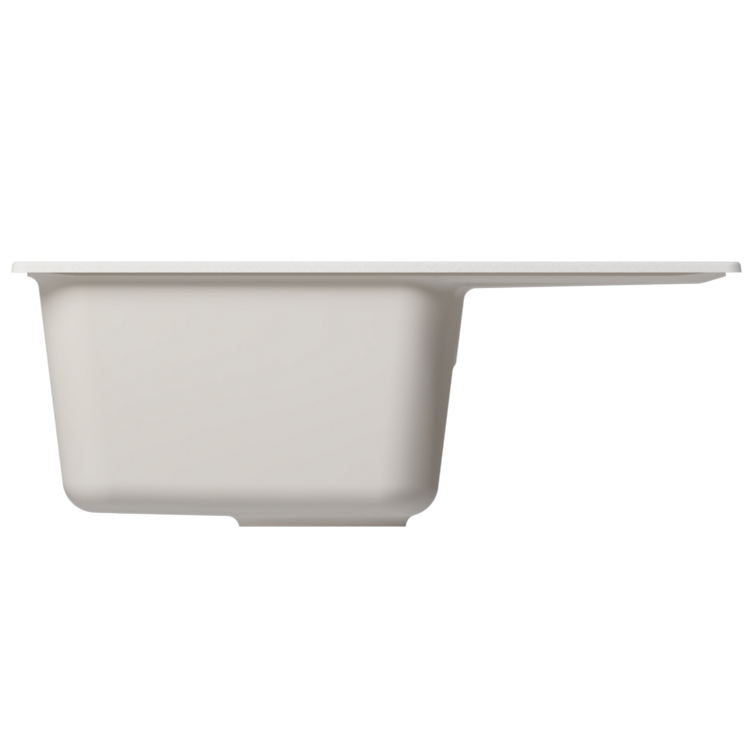 Мойка MIXLINE ML-GM26 с крылом, ультра-белая (341), 470*580*190мм NEW (552083) Мойка MIXLINE ML-GM26 с крылом, ультра-белая (341), 470*580*190мм NEW (552083) - фото 3