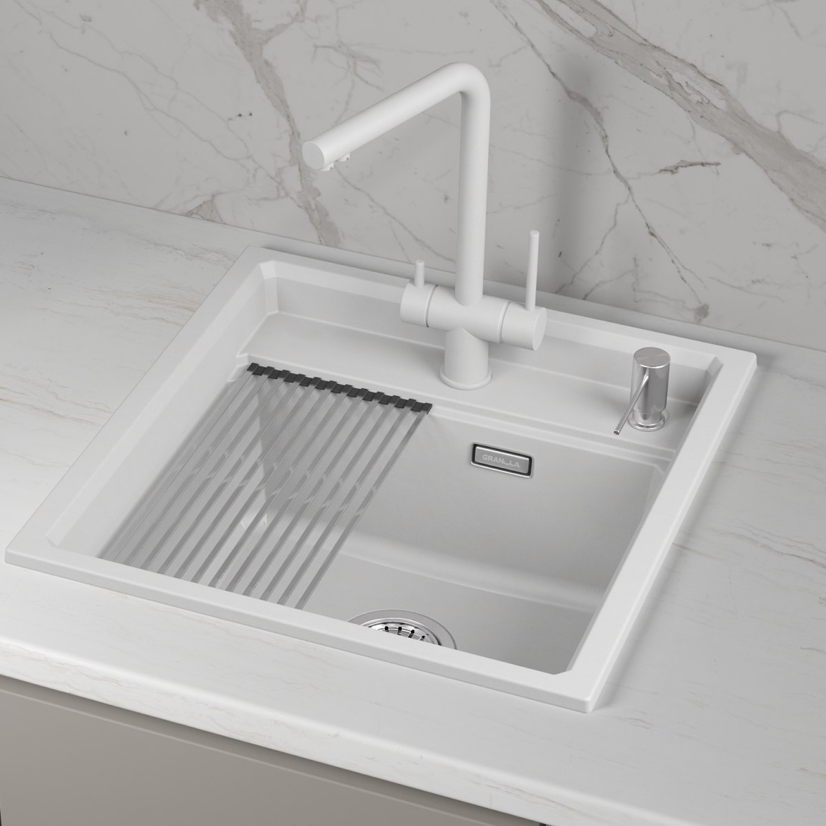 Кухонная мойка GRANULA кварц (5002i, АРКТИК) - фото 3