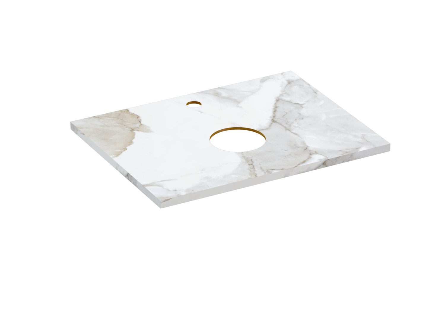 Столешница Cersanit STONE из керамогранита Life 60x45x2 белый сатиновый (63858) - фото 1