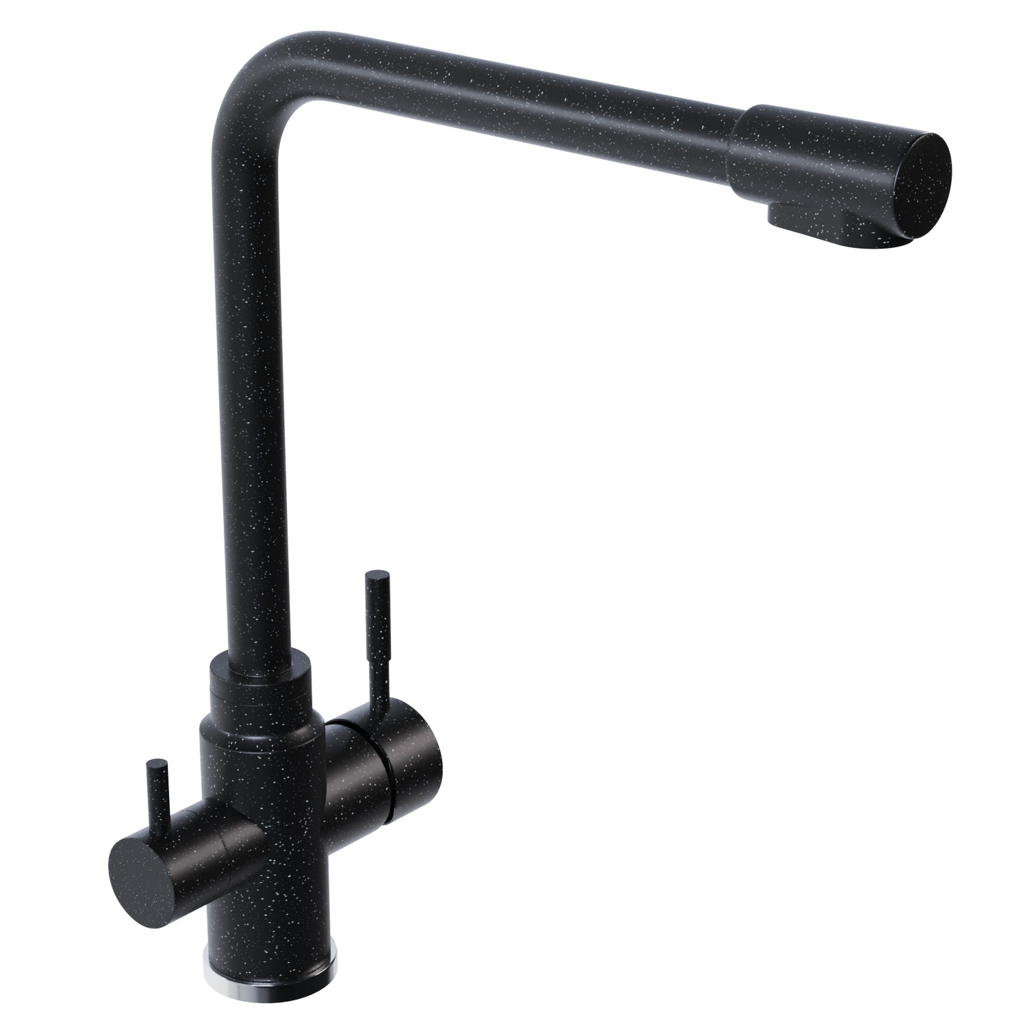 Смеситель для кухни MIXLINE ML-GS13 35к (343) антрацит с вых. для питьевого фильтра (550674)