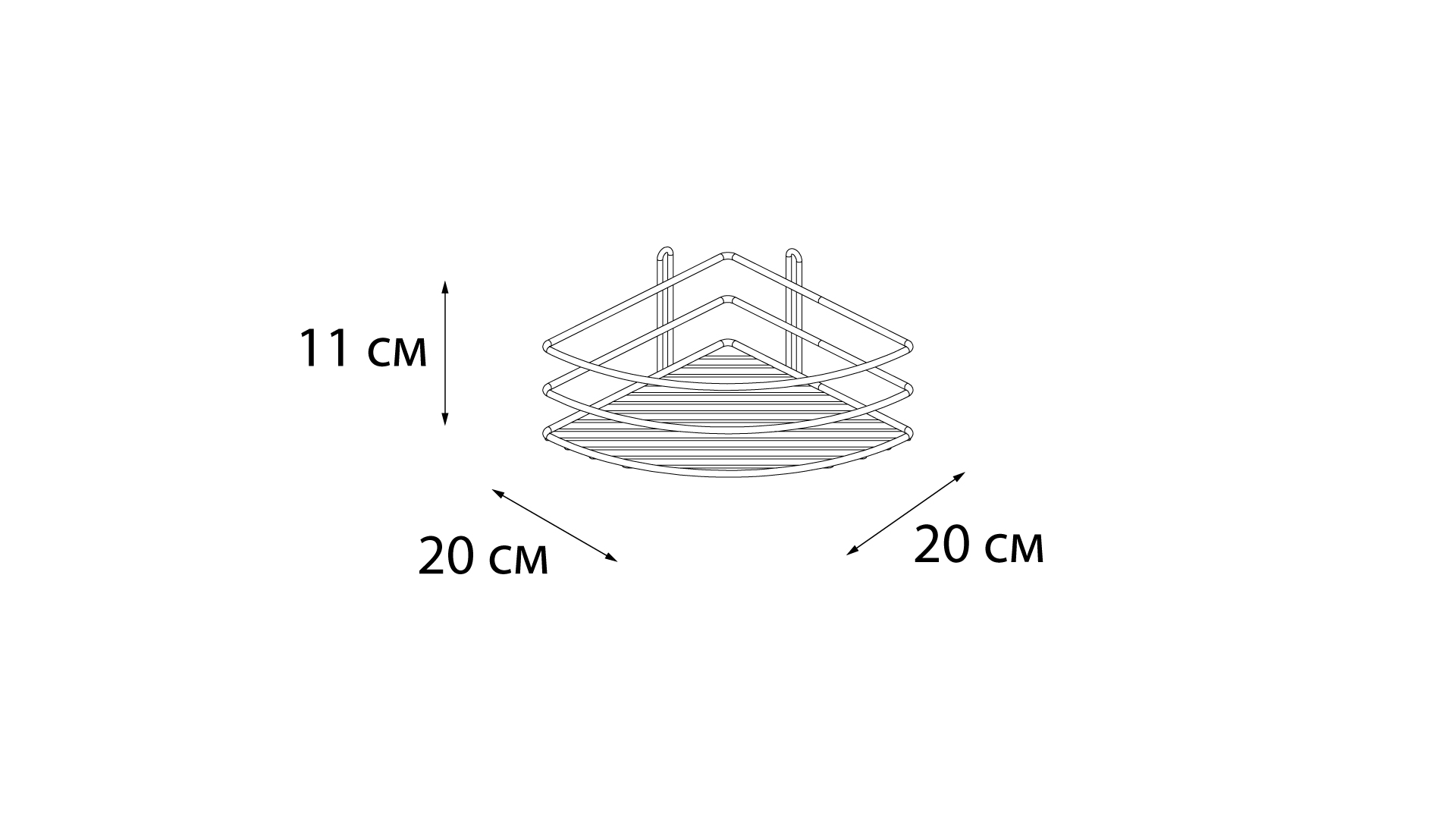 Полка Fixsen угловая одноэтажная цвет серый (FX-710-1) - фото 3