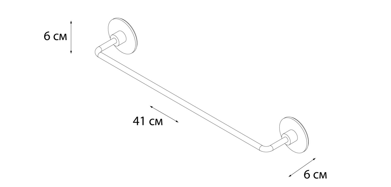Полотенцедержатель FIXSEN Round трубчатый (FX-92101) - фото 3