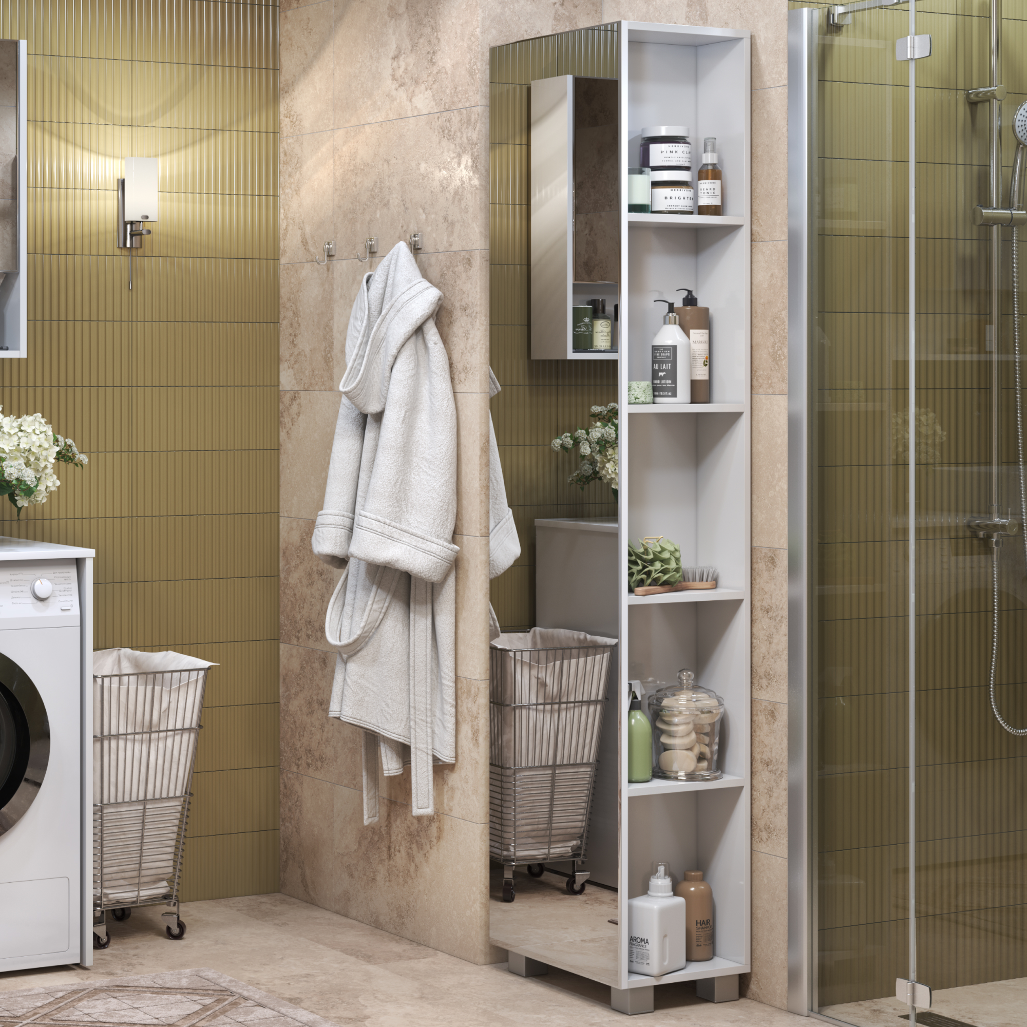 Шкаф VIGO комбинированный Urban 450 с зеркалом (pn.URB.45) Шкаф VIGO комбинированный Urban 450 с зеркалом (pn.URB.45) - фото 2