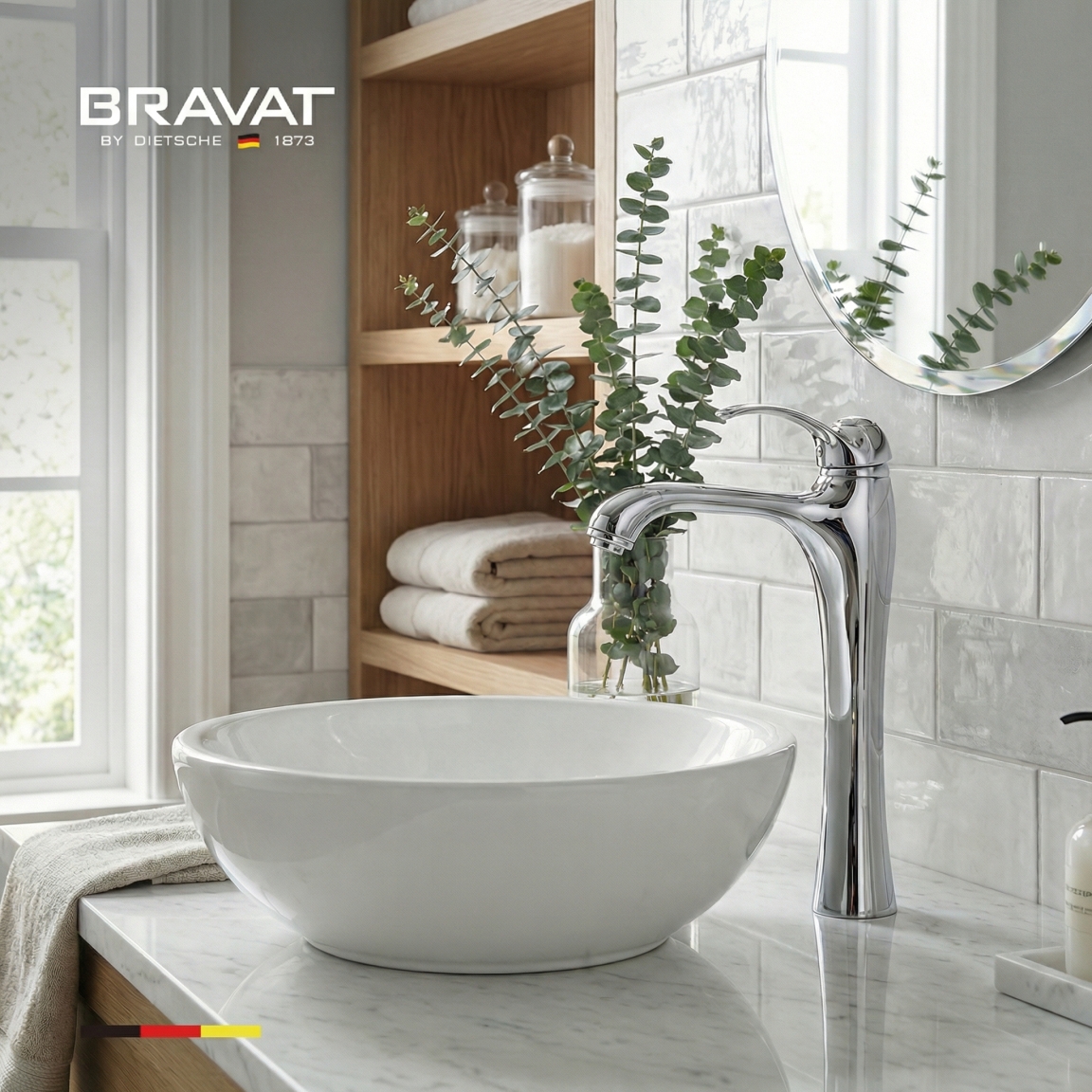 Смеситель для раковины цвет хром BRAVAT (F1791922CP-SW) - фото 4