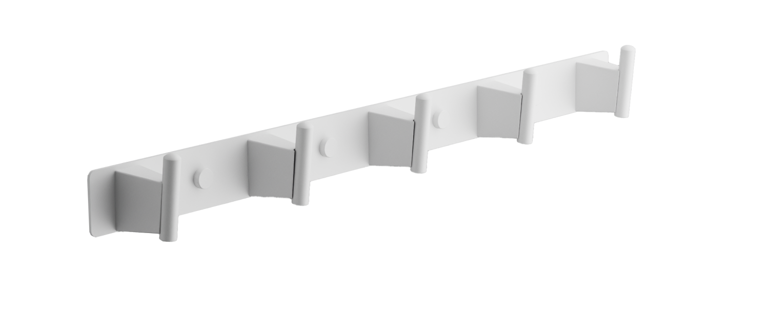 Планка с 5-ю крючками BELZ белый (B91515-5) - фото 1