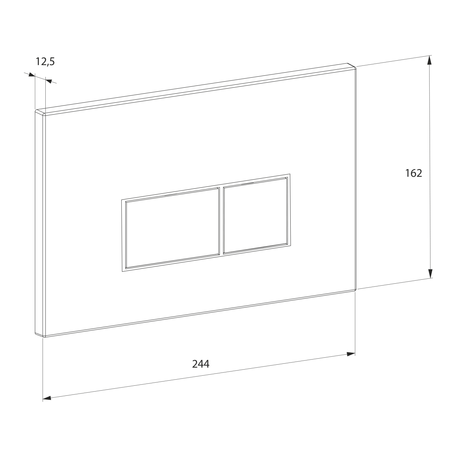 Клавиша смыва D&K Rhein (арт.инсталл DI8050127);белый (DB1499016) - фото 3