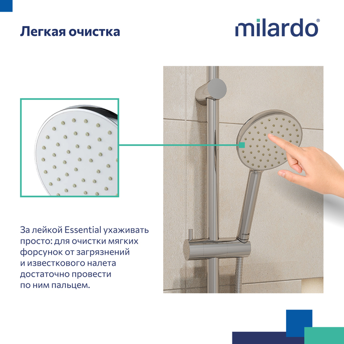 Лейка для душа, Essential, Milardo, ESS1F11M18 - фото 5