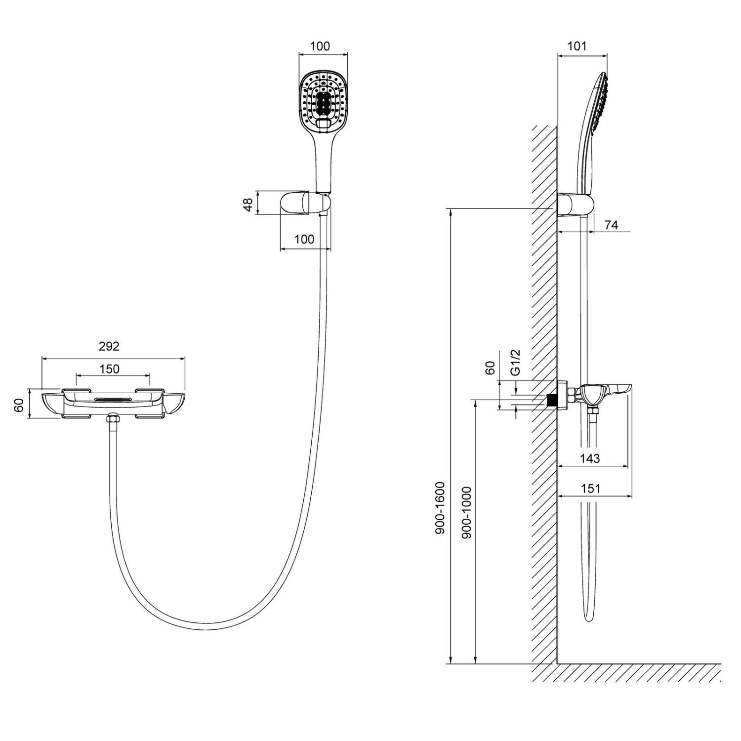 смесители для ванны и душа Timo Helmi (4024/03Y) черный - фото 3