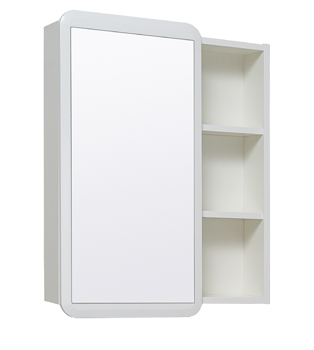 Зеркальный шкаф Runo универсальный белый Капри 55 (УТ000003786) - фото 1