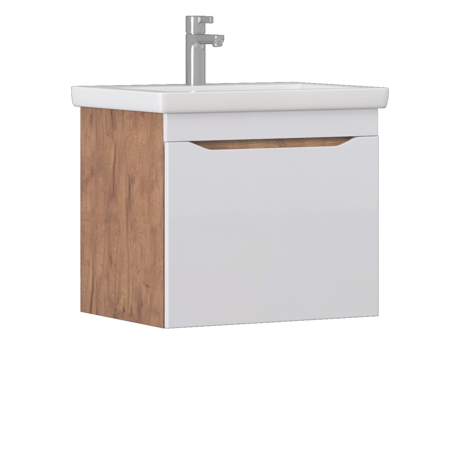 Тумба VIGO Grani под раковину Grani 600-0-1 (Como) навесная дуб золотой (057 дуб золотой) - фото 1