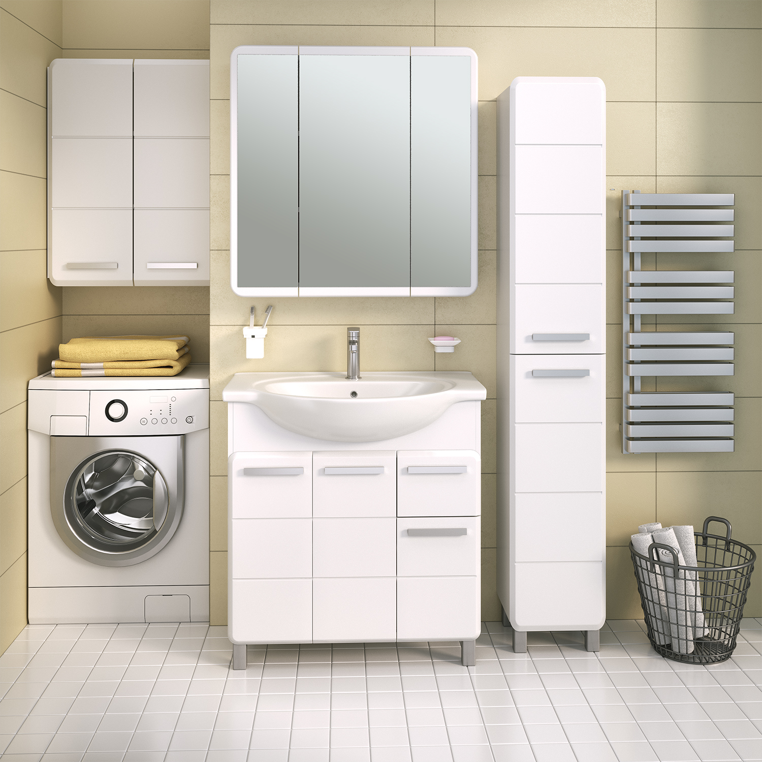 Тумба под раковину Runo  (под умывальник Erica 80) Эрика 80 (УТ000003319) - фото 3