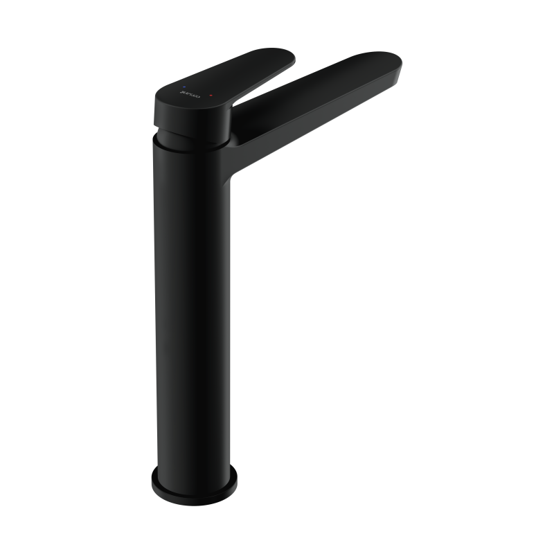 Смеситель для раковины CERSANIT LARA высокий однорычажный черный (68154) - фото 5