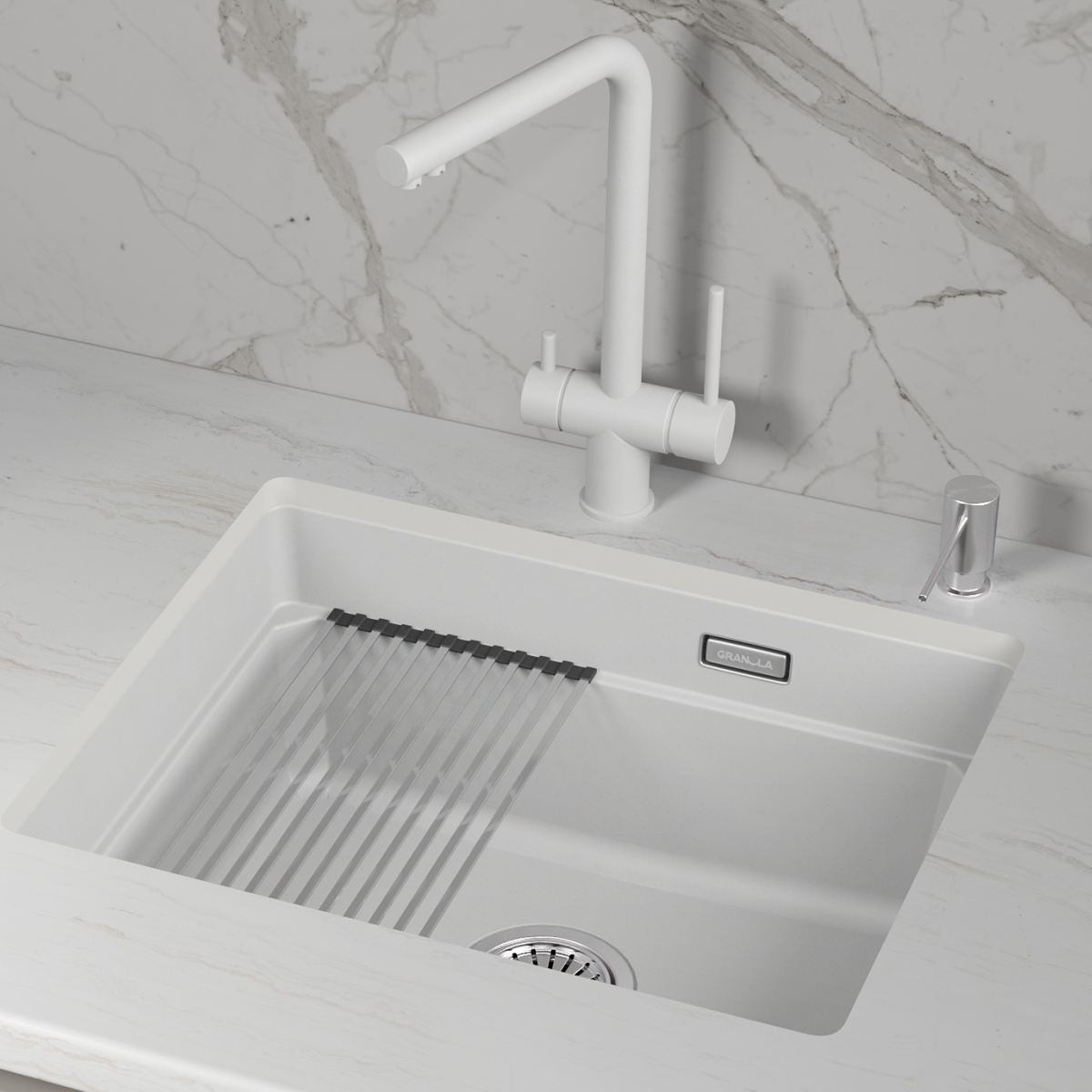 Кухонная мойка GRANULA кварц (5501iU, АРКТИК) - фото 3